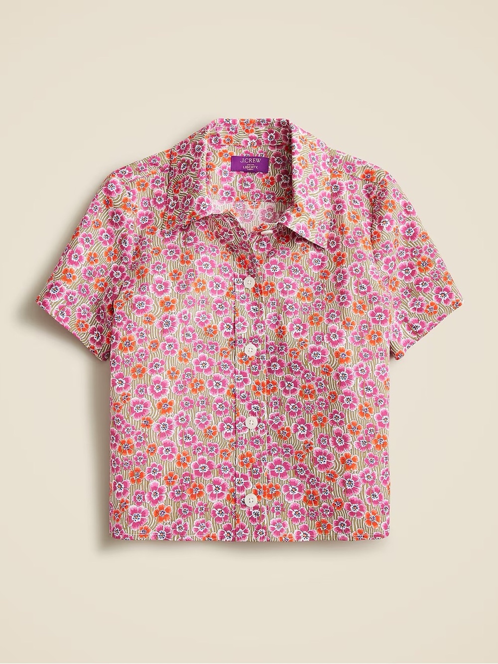 J. Crew Cropped Gamine shirt in Liberty® Ellie fabric sz 6 NWOT